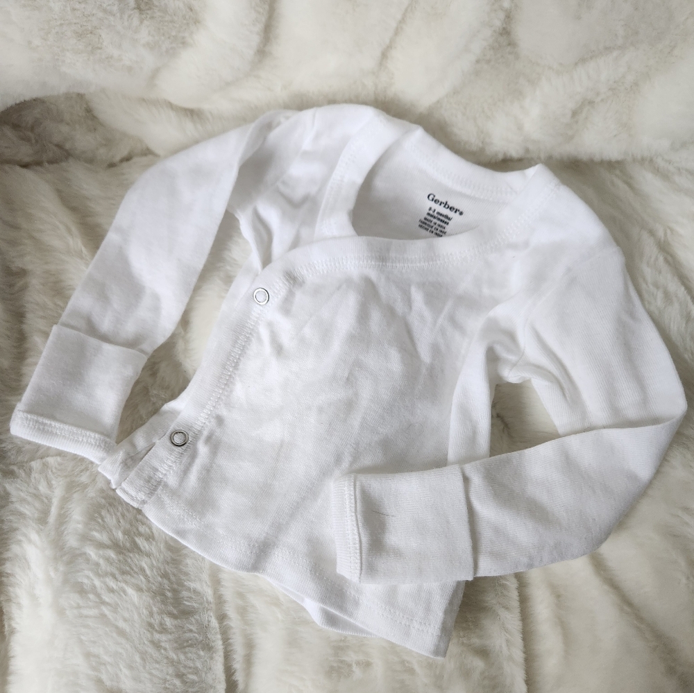 Carter's White Long-Sleeve Baby Tee